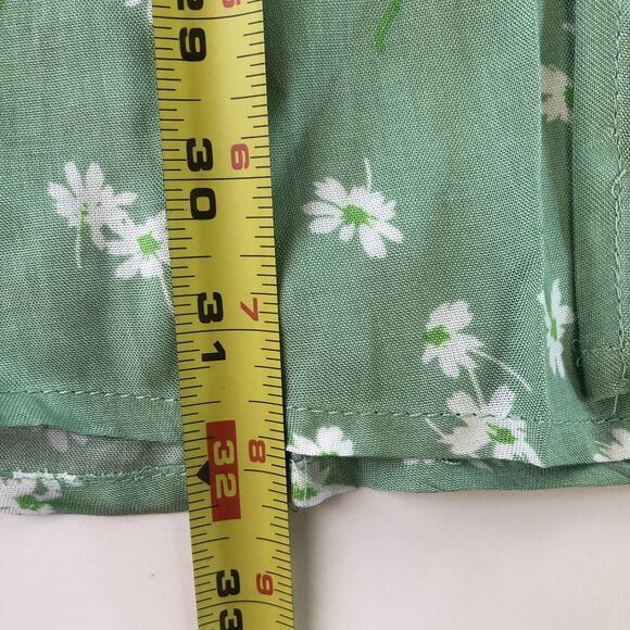 ASOS Womens Midi Slip Thigh Split Skirt sage green Daisy floral Size 12 NWOT - Picture 8 of 14